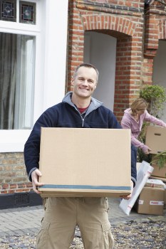 Removal van ready for a house move in Staines