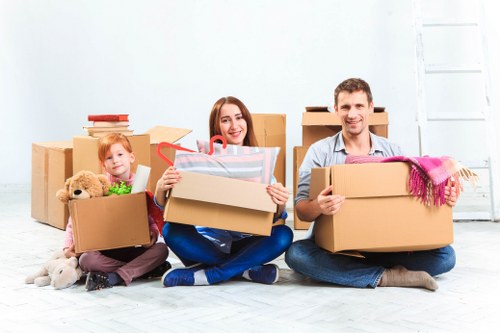 Removal van and moving boxes for Staines home removals
