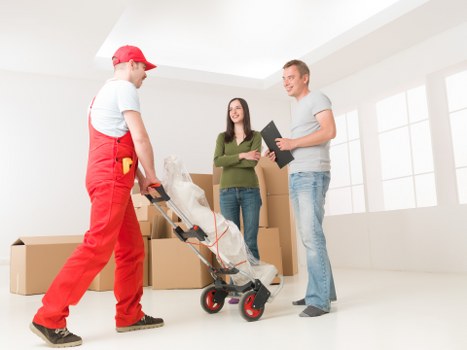 Packing and loading items for a Staines man and van move